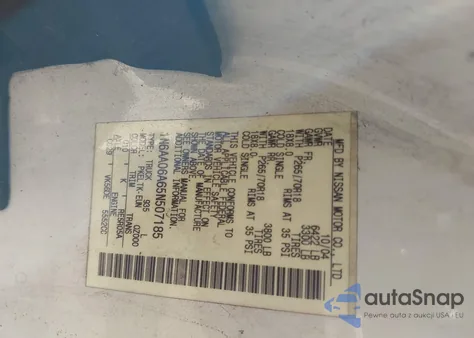 2005 Nissan Titan Se из США, поврежденный, VIN 1N6AA06A65N507185